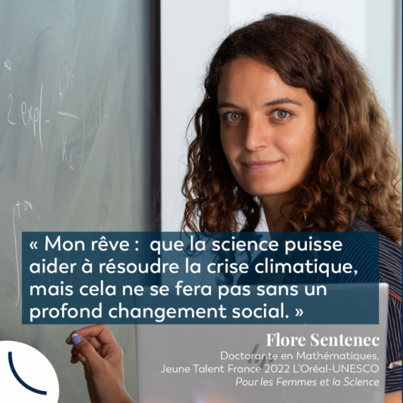 Flore Sentenac, winner of the L'Oréal-UNESCO Young Talent Award for Women in Science 2022
