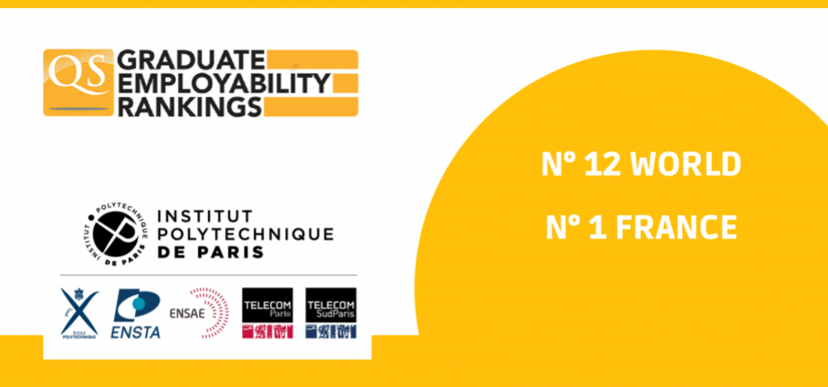 QS Graduate Employability Rankings 2022 - The Institut Polytechnique de Paris is 12th in the world and 1st in France