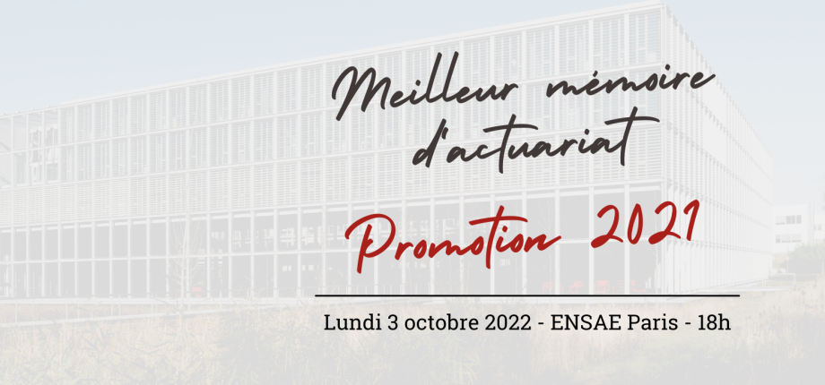 Remise du prix du meilleur mémoire d'actuariat - Promotion 2021