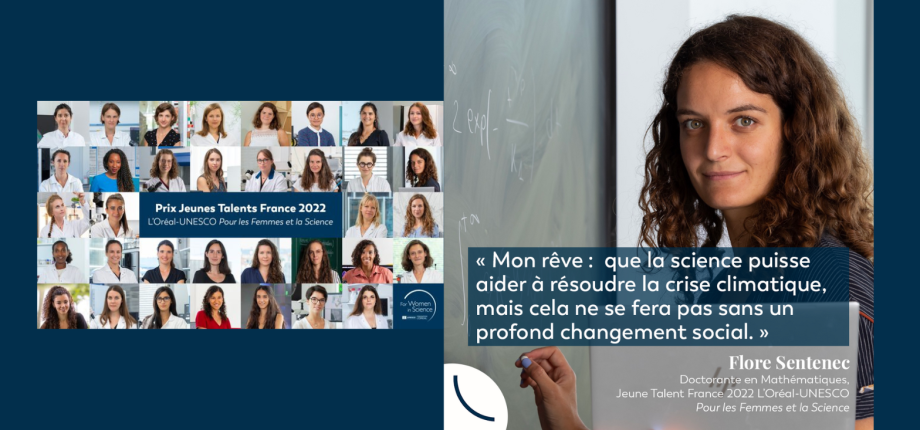 Flore Sentenac, lauréate du Prix Jeunes Talents L'Oréal-UNESCO, pour les Femmes et la Science 2022