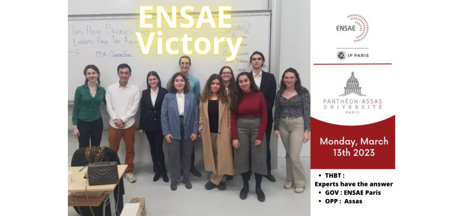 Tournoi de Debating : Université Panthéon-Assas Paris II vs ENSAE Paris