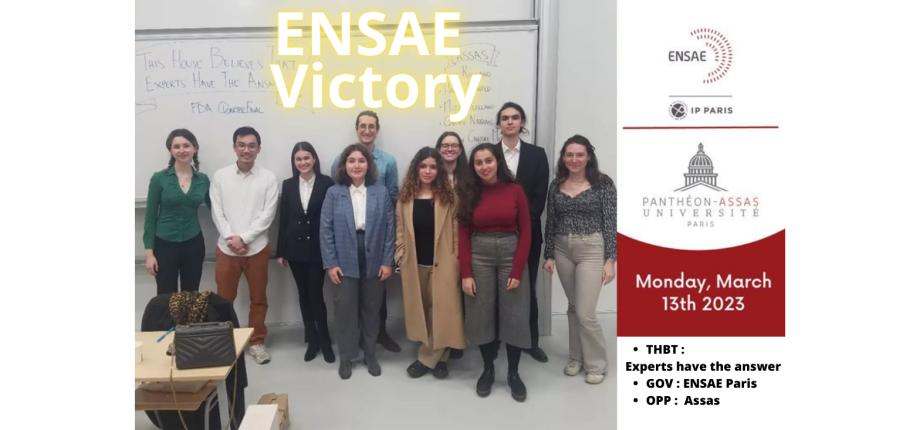 Tournoi de Debating : Université Panthéon-Assas Paris II vs ENSAE Paris 