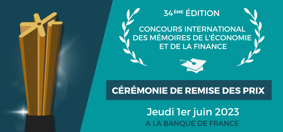 34th Concours International des Mémoires de l'Économie et de la Finance : Congratulations to Valentin GERMAIN et Boris NOUMEDEM!