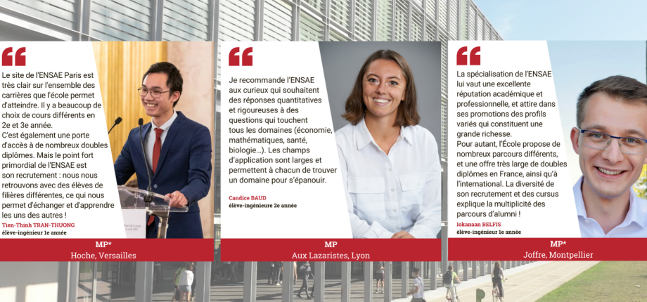 Candidats CCMP (MP, MPI, PSI, PC) : retrouvez toutes les infos sur l'ENSAE Paris