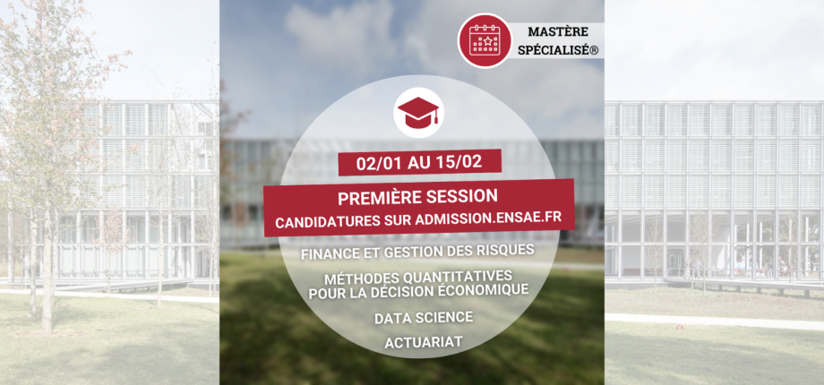 Admission to the Specialized Master's programs: 1st application session is now open