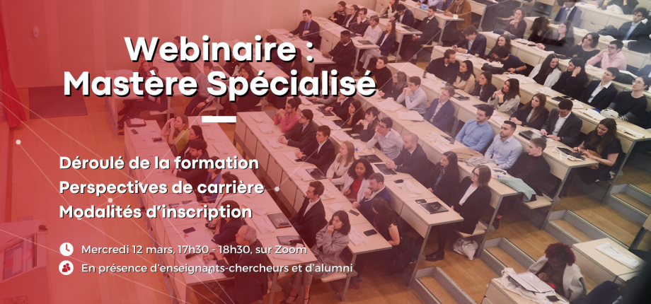 Admission en Mastère Spécialisé : webinaire mercredi 12 mars, 17h30