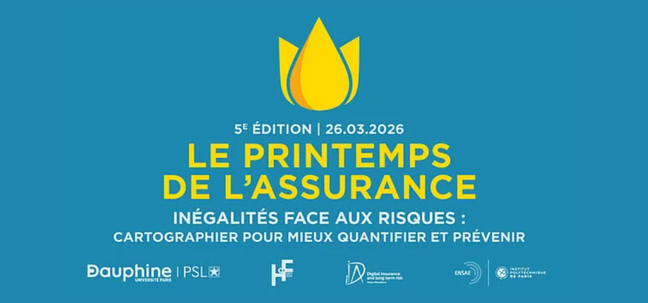 5ème Printemps de l'Assurance le 26 mars 2026 : "Inégalités face aux risques"