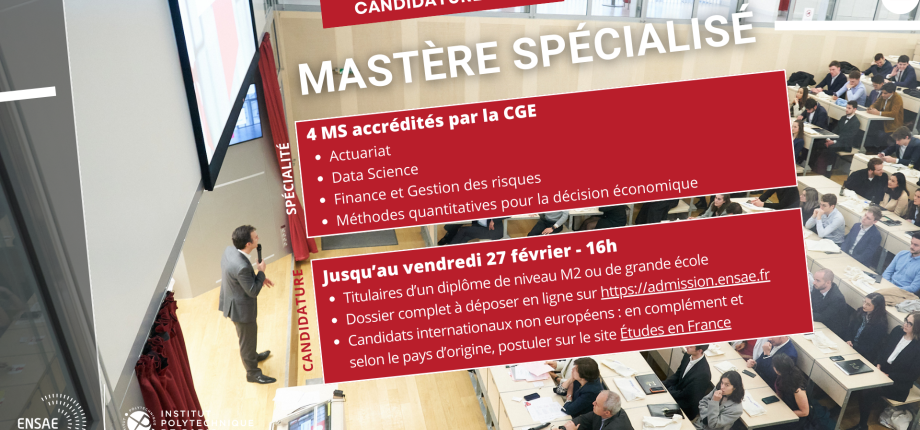 Admission en Mastère spécialisé : postulez à la 1ère session d'ici le 27 février