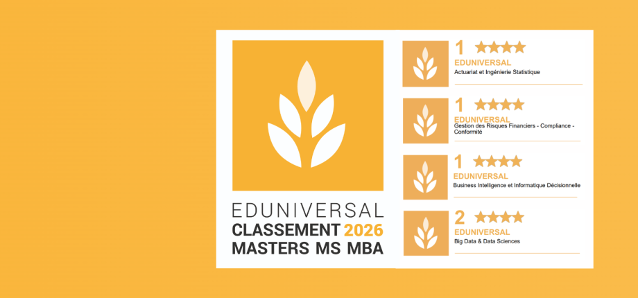 Les 4 programmes de Mastère Spécialisé® (MS) de l'ENSAE Paris en tête du Classement Eduniversal 2026