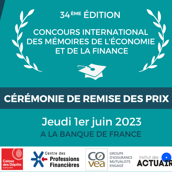 3 ENSAE nominated for the 34th Concours International des Mémoires de l'Économie et de la Finance
