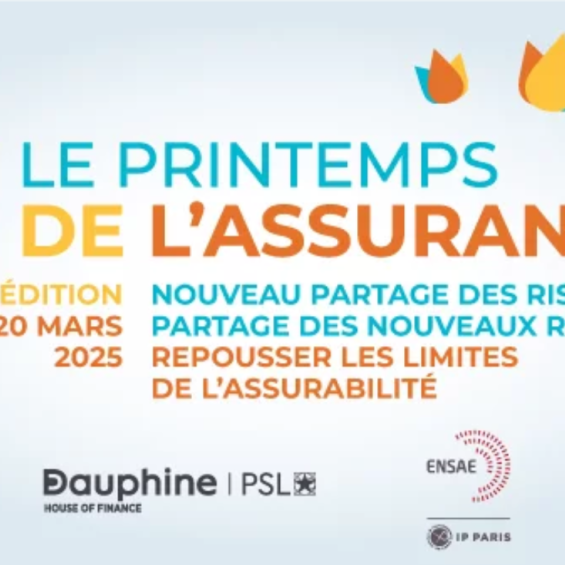 Printemps de l'Assurance 2025 "Risques et assurabilité" : jeudi 20 mars, 13h