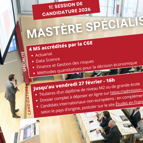 Admission en Mastère spécialisé : postulez à la 1ère session d'ici le 27 février