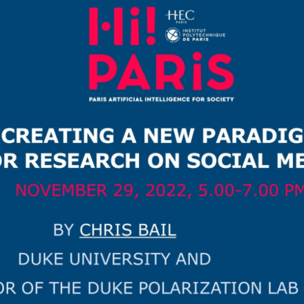 Événement Hi! PARIS 29/11 à 17h : séminaire avec Chris Bail