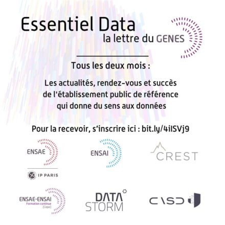 Inscrivez-vous pour recevoir l'Essentiel Data, la newsletter du GENES