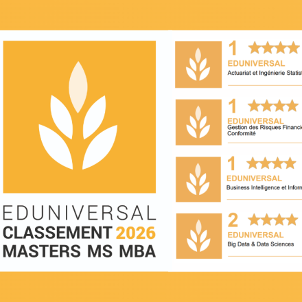 Les 4 programmes de Mastère Spécialisé® (MS) de l'ENSAE Paris en tête du Classement Eduniversal 2026