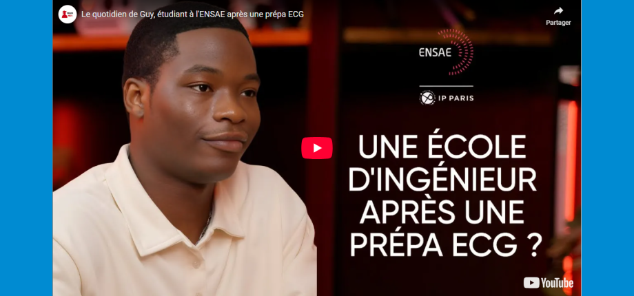 À voir - Interview de Guy Angoula, élève-ingénieur en 1A après une prépa ECG